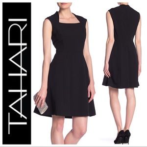 NWT Tahari Cap Sleeve Square Neck Matte Dress